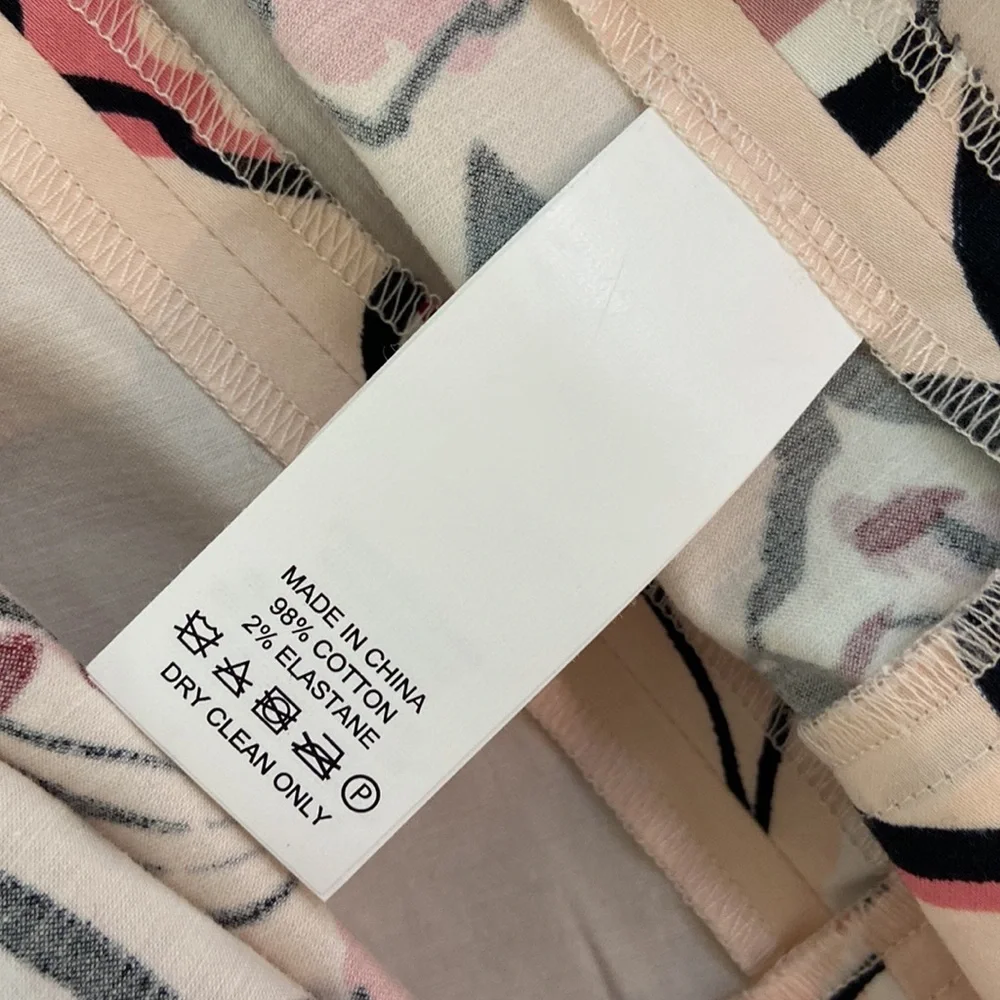 kate spade Cream Floral Wrap Dress with Pink and Black Accents